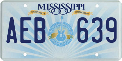 MS license plate AEB639