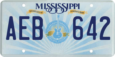 MS license plate AEB642