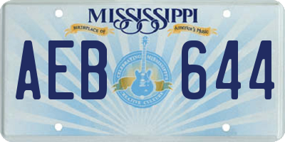 MS license plate AEB644