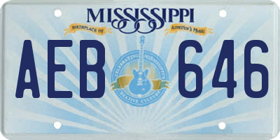 MS license plate AEB646