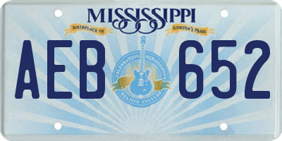 MS license plate AEB652