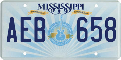 MS license plate AEB658