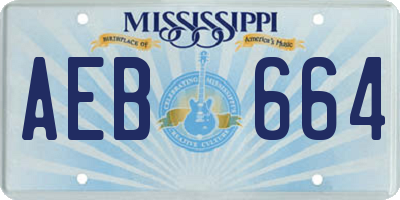 MS license plate AEB664