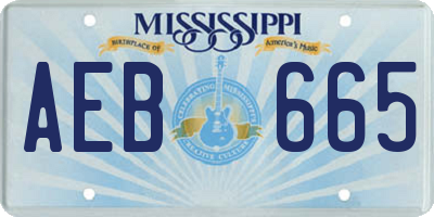 MS license plate AEB665