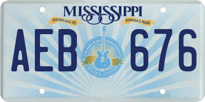 MS license plate AEB676