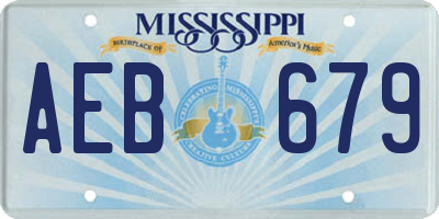 MS license plate AEB679