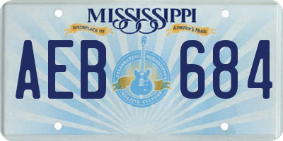 MS license plate AEB684
