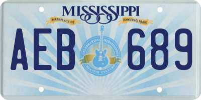MS license plate AEB689