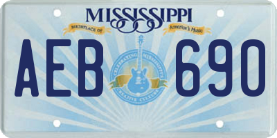 MS license plate AEB690