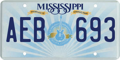 MS license plate AEB693