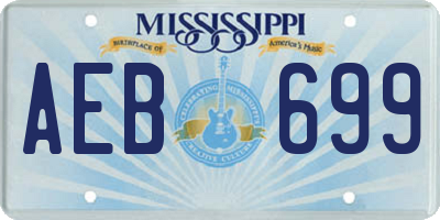 MS license plate AEB699