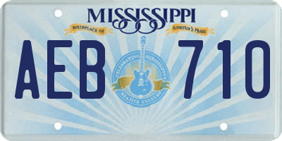 MS license plate AEB710
