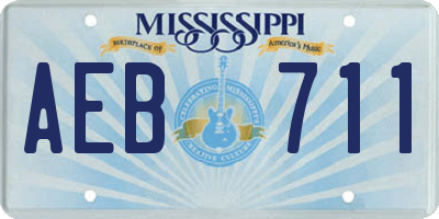 MS license plate AEB711