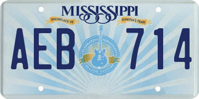 MS license plate AEB714
