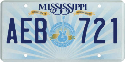MS license plate AEB721