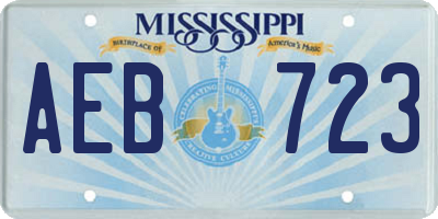 MS license plate AEB723