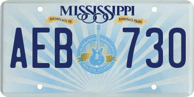 MS license plate AEB730