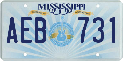 MS license plate AEB731
