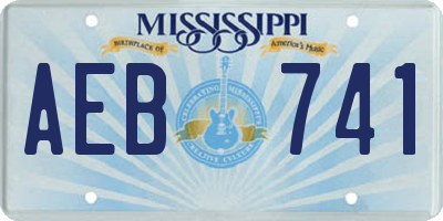 MS license plate AEB741