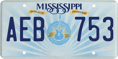 MS license plate AEB753