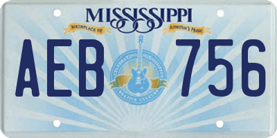 MS license plate AEB756