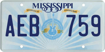 MS license plate AEB759
