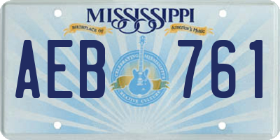 MS license plate AEB761