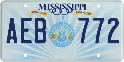 MS license plate AEB772