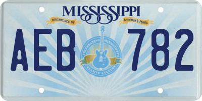 MS license plate AEB782