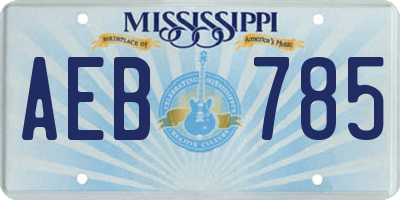 MS license plate AEB785
