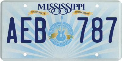 MS license plate AEB787