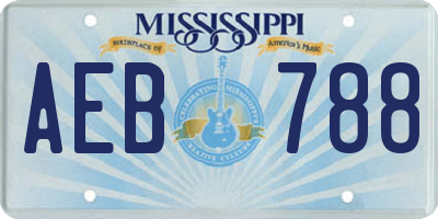 MS license plate AEB788