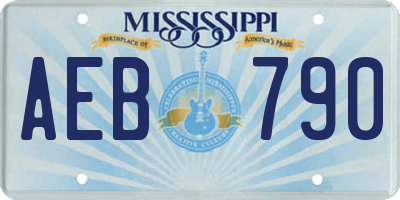 MS license plate AEB790