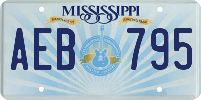 MS license plate AEB795