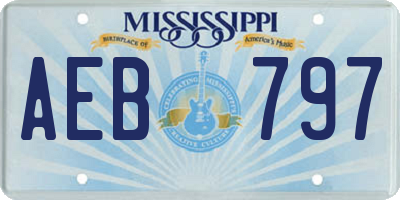 MS license plate AEB797