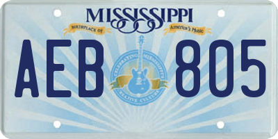 MS license plate AEB805