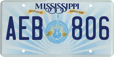 MS license plate AEB806