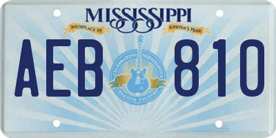 MS license plate AEB810