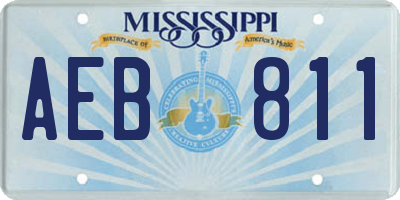 MS license plate AEB811