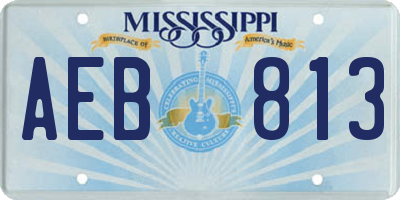 MS license plate AEB813