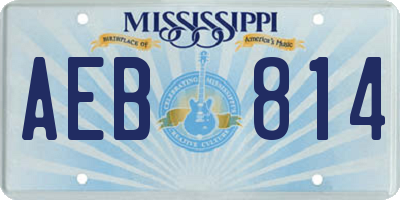 MS license plate AEB814