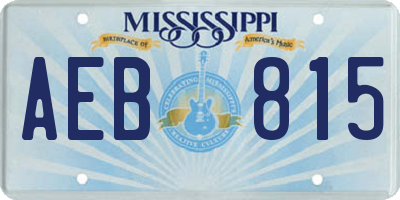 MS license plate AEB815