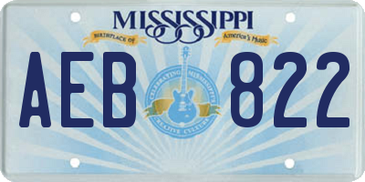 MS license plate AEB822