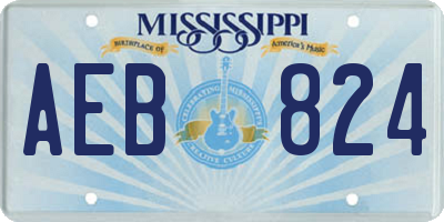 MS license plate AEB824