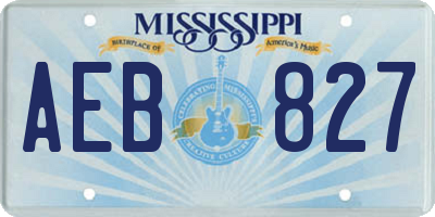 MS license plate AEB827