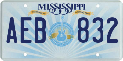 MS license plate AEB832