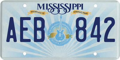 MS license plate AEB842