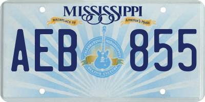 MS license plate AEB855