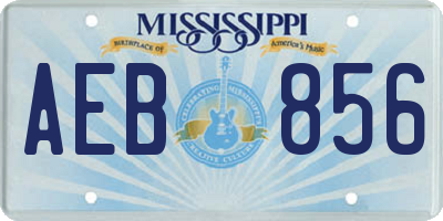 MS license plate AEB856