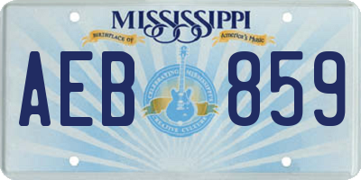 MS license plate AEB859